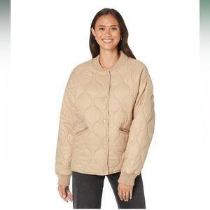 Sanctuary Vancouver Women's Tan Quilted Bomber Jacket